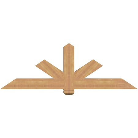 Ekena Millwork Kennewick Timber Gable Bracket, Western Red Cedar, 72"W x 24"H x 5 1/2"D x 5 1/2"F, 8/12 Pitch GBW072X24X0606KEN00SWR